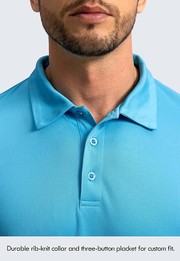 Men's Polo Shirt Long Sleeve Golf Shirts Lightweight UPF 50+ Sun Protection - Image 4