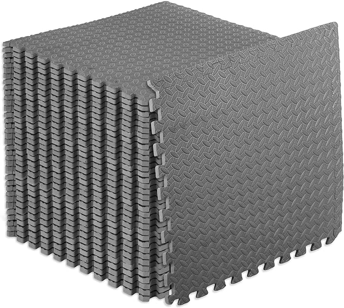 ProsourceFit Puzzle Exercise Mat ½ in, EVA Interlocking Foam Floor Tiles by ProsourceFit