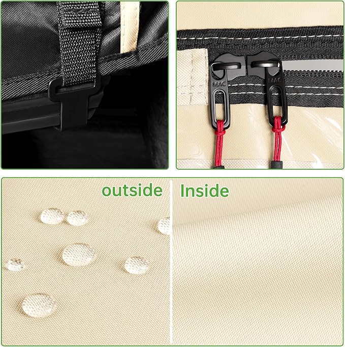 10L0L Golf Cart Enclosure Fit for 2 Passengers EZGO TXT RXV, 600D Waterproof - Image 6