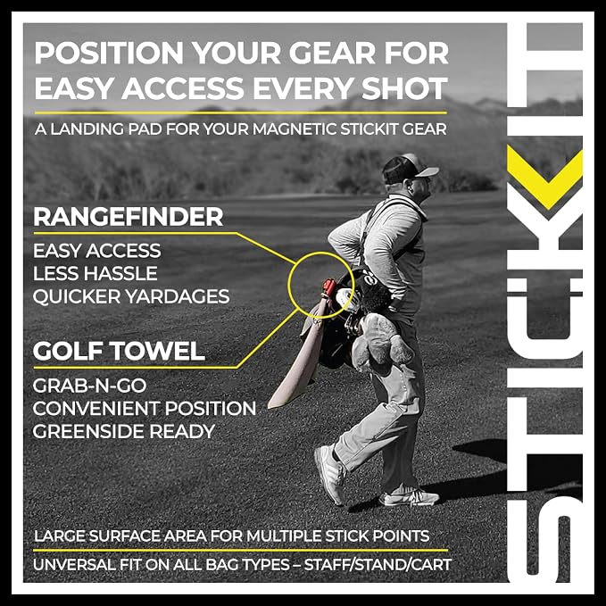 STICKIT Magnetic Golf Bag Landing Pad I Metal Bag Clip - Image 6