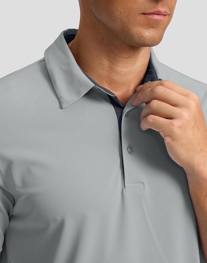 Men's Golf Shirts Dry Fit Moisture Wicking Performance Short Sleeve Collared - Image 5