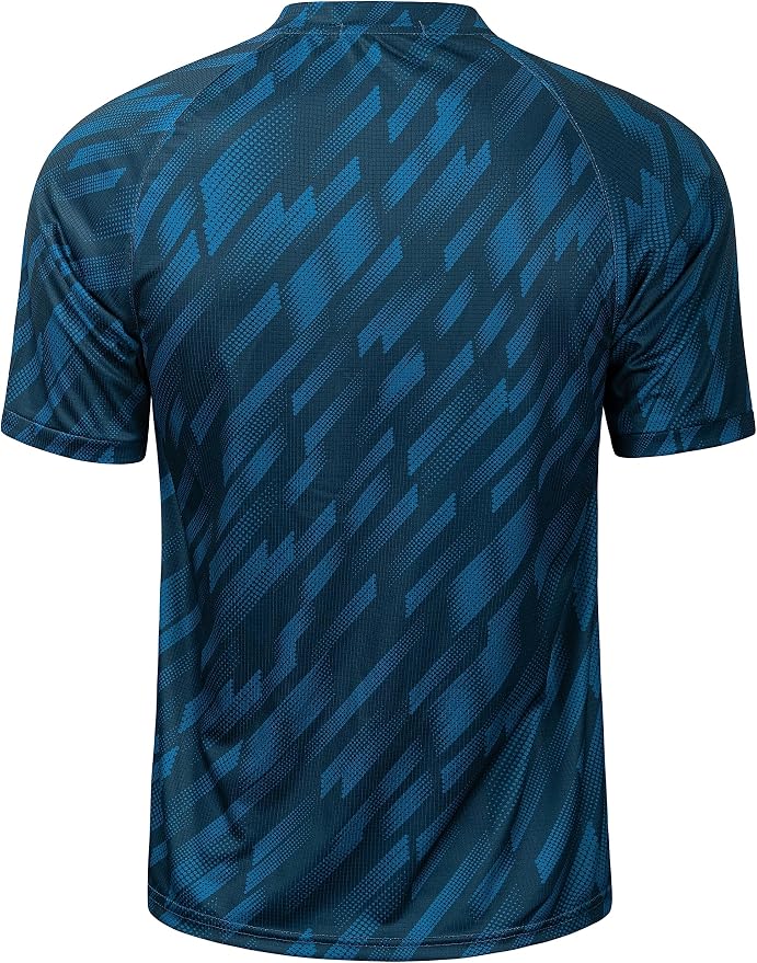 TAPULCO Mens Collarless Golf Shirts Short Sleeve Dry Fit Stretch Casual - Image 2