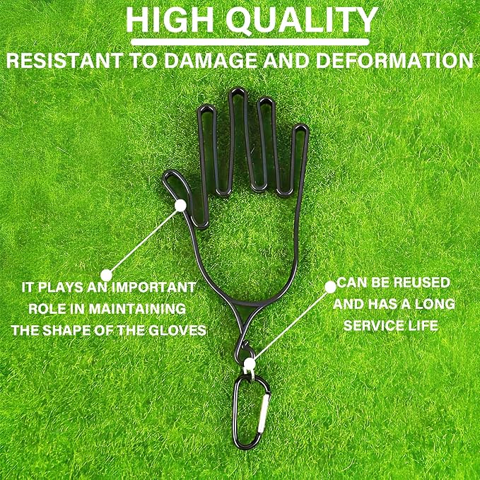 6 Pcs Golf Glove Holder with 6 Metal Hanging Hooks – Golf Glove Stretcher - Image 3