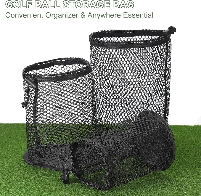 Golf Ball Storage Bag Nylon Mesh Golf Pouch - Image 4
