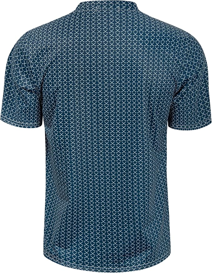 TAPULCO Mens Collarless Golf Shirts Short Sleeve Dry Fit Stretch Casual - Image 3