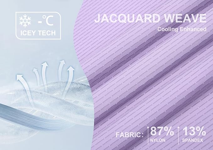 Esabel.C Jacquard Golf Shirts for Men Moisture Wicking Short Sleeve Performance - Image 4