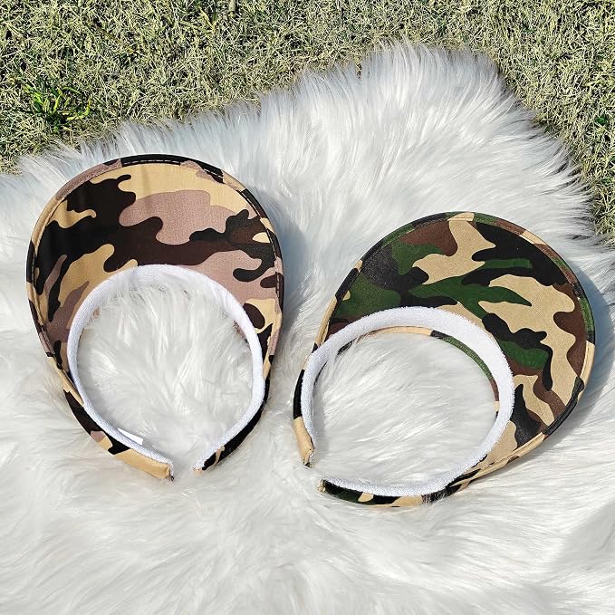 2 Pack Sun Visor Hats Women Men Clip On Wide Brim Visors Hat Outdoor Sports - Image 4