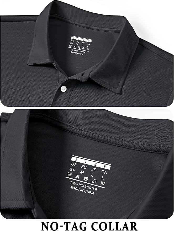 TACVASEN Mens Golf Shirt Dry Fit Mens Polo Shirts Short Sleeve Performance Golf - Image 3