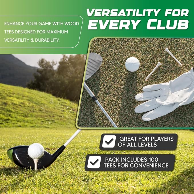 Wood Golf Tees - Standard Golf Tees - Image 3