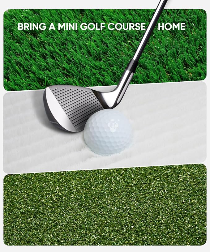 Golf Hitting Mat System Includes Bunker, Fairway and Rough Replaceable Mat - Image 3