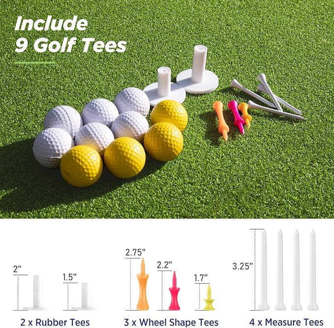 Golfguru Golf Mat, 5x4ft/5x5ft Dense Elite Golf Hitting Mats Practice - Image 5