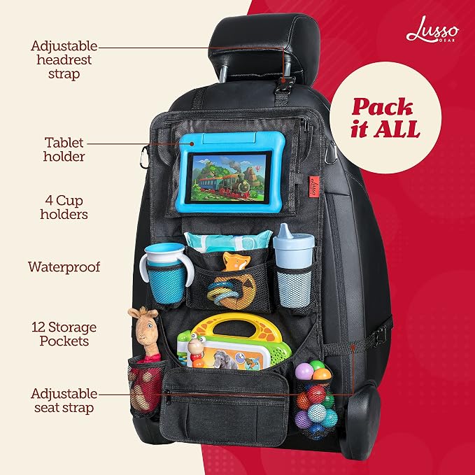 Lusso Gear Heavy Duty Back Seat Car Organizer Extra Large - Image 3