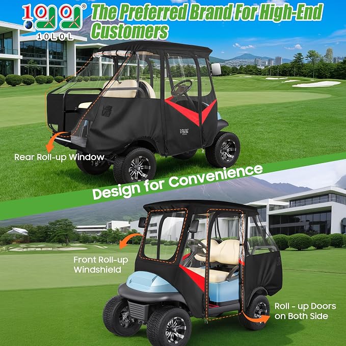 10L0L 4 Passenger Golf Cart Driving Enclosure - Image 2