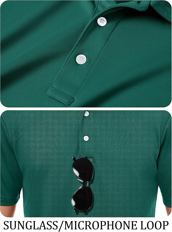 TACVASEN Mens Golf Shirt Dry Fit Mens Polo Shirts Short Sleeve Performance Golf - Image 4