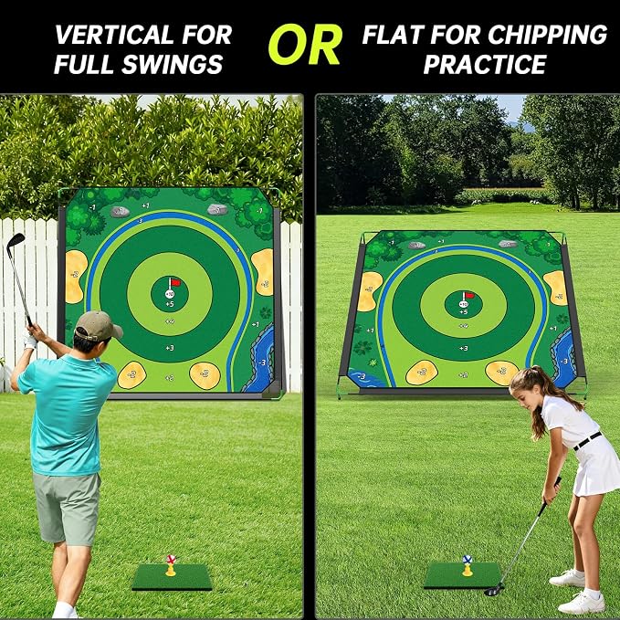 Golf Chipping Game Set, 71 X 71 in Large Golf Practice Mat - Image 4