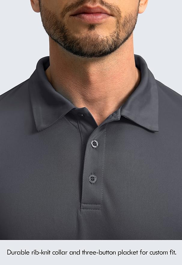 Men's Polo Shirt Long Sleeve Golf Shirts Lightweight UPF 50+ Sun Protection - Image 4