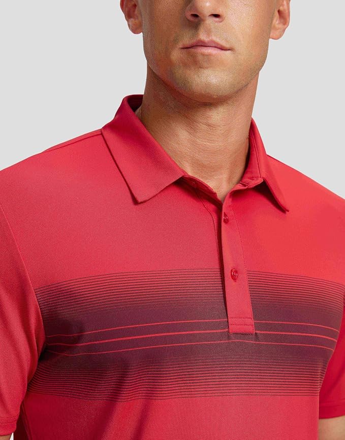 Men's Golf Shirts Dry Fit Moisture Wicking Performance Short Sleeve Collared - Image 4