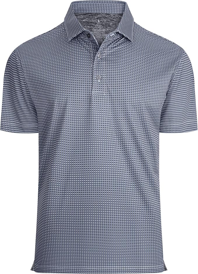Alex Vando Mens Golf Shirt Moisture Wicking Classic Print Golf Shirts by AlexVando