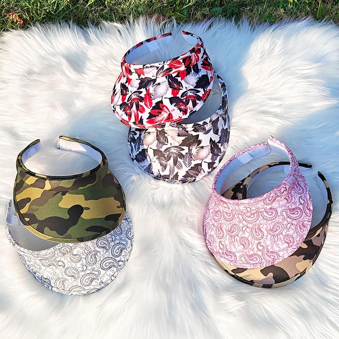 2 Pack Sun Visor Hats Women Men Clip On Wide Brim Visors Hat Outdoor Sports - Image 5