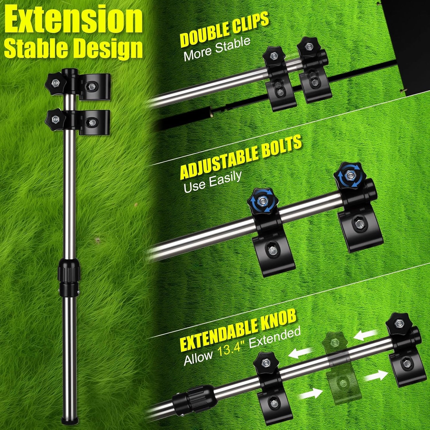 Heavy Duty Golf Push Cart Umbrella Holder, Upgraded Aluminium Alloy Base Ultra Windproof, Universal Umbrella Stand for Electric Lawn Mower, Stroller, Wheelchair, Mobility Scooter, Beach Chair