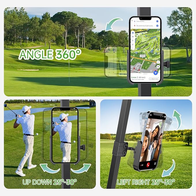 Phone Mount for Yamaha, Club Car, 360-Degree Rotatable Universal Golf Cart - Image 6