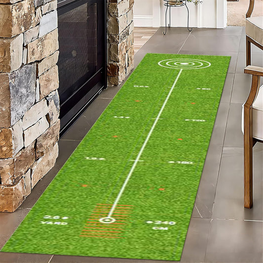 Golf Throw Carpet Runner for Entrance, 2x6ft, Sports Lawn Entrance Rug, Cozy Soft Home Decor Absorbent Kids Rugs, Foldable Washable Breathable Anti-Slip Rug for Front Door Dining Room