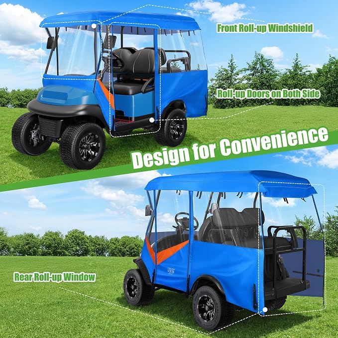 10L0L 4 Passenger Golf Cart Enclosure - Image 3