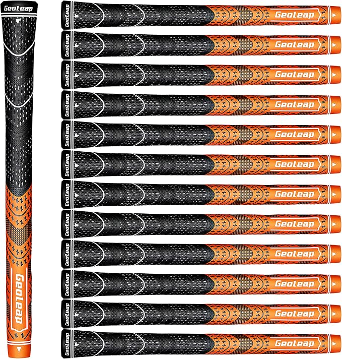 Geoleap Golf Grips Set of 13- Cord Rubber Compound Material, Hybrid Golf Club by Geoleap