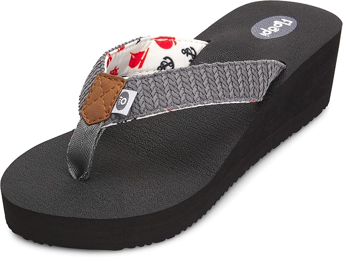 Floopi High Heel Wedge Sandals for Women-Comfort Yoga Mat Footbed for Support - Image 3