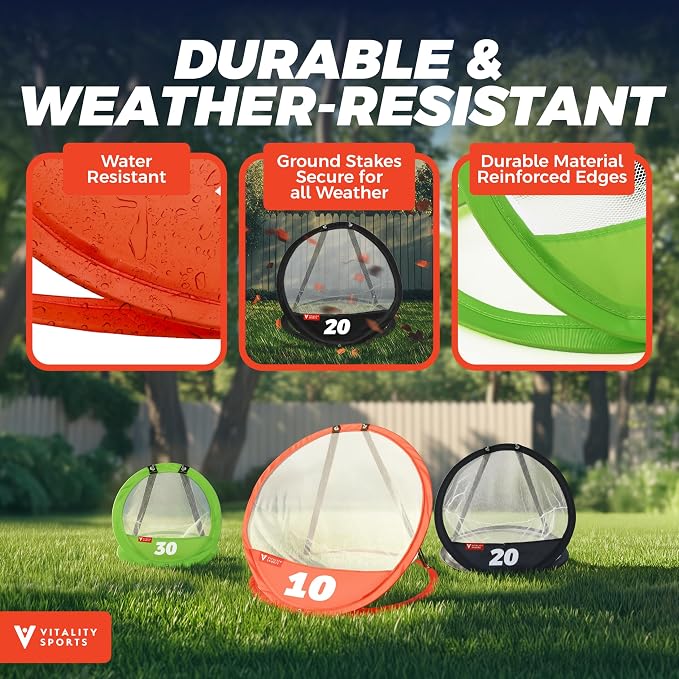 Vitality Sports Golf Chipping Net, Indoor Outdoor Chipping Game - Image 7