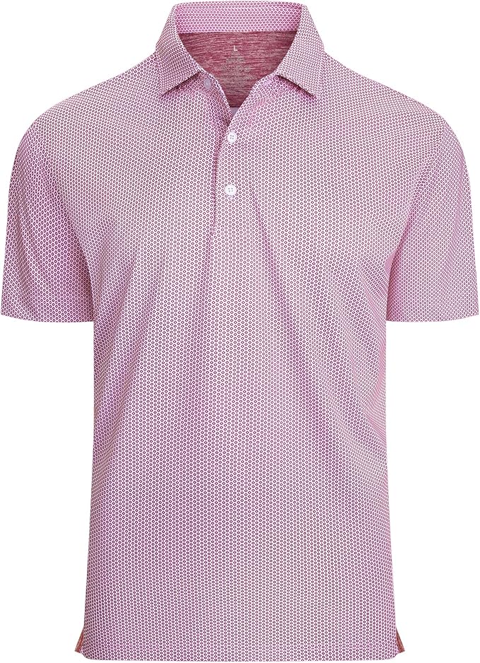 Alex Vando Mens Golf Shirt Moisture Wicking Classic Print Golf Shirts by AlexVando
