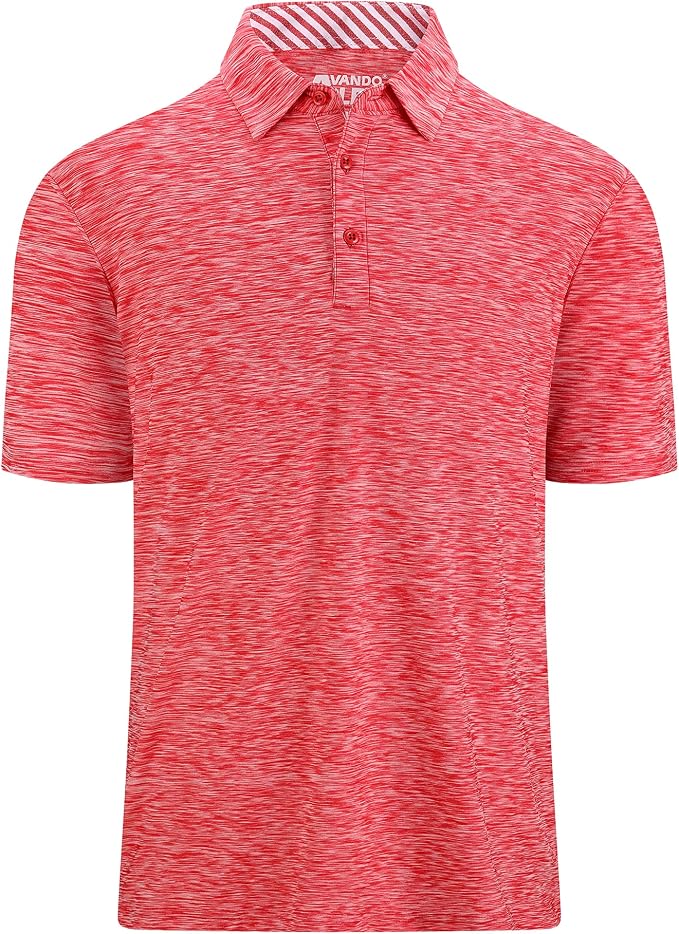 Alex Vando Mens Golf Shirt Moisture Wicking Quick-Dry Short Sleeve Casual Polo by AlexVando