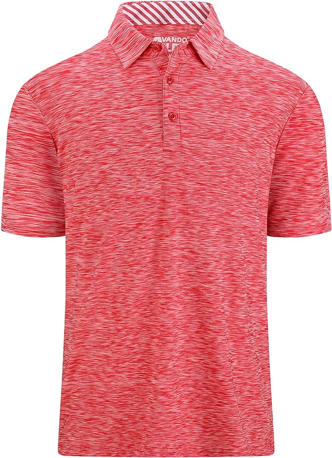 Alex Vando Mens Golf Shirt Moisture Wicking Quick-Dry Short Sleeve Casual Polo by AlexVando