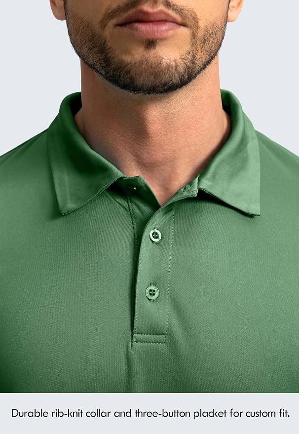 Men's Polo Shirt Long Sleeve Golf Shirts Lightweight UPF 50+ Sun Protection - Image 4