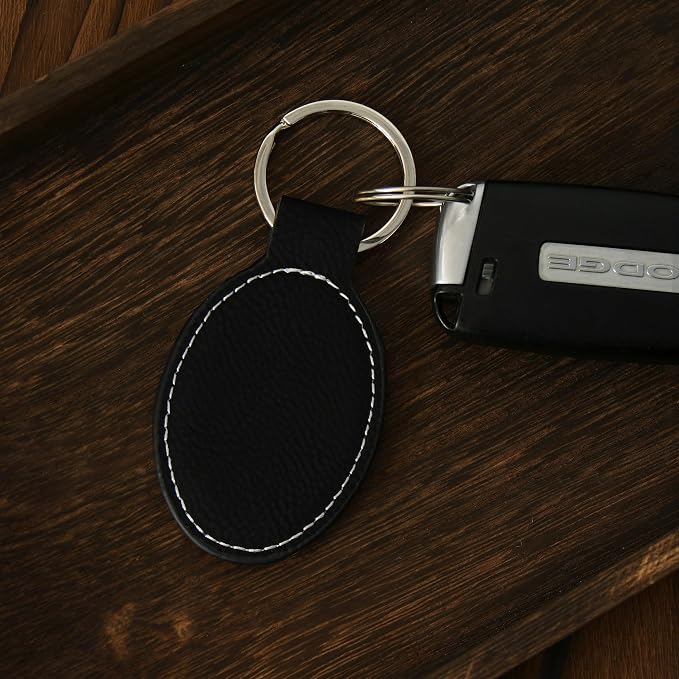 LaserGram Oval Keychain, Golf Ball, Personalized Engraving Included - Image 4