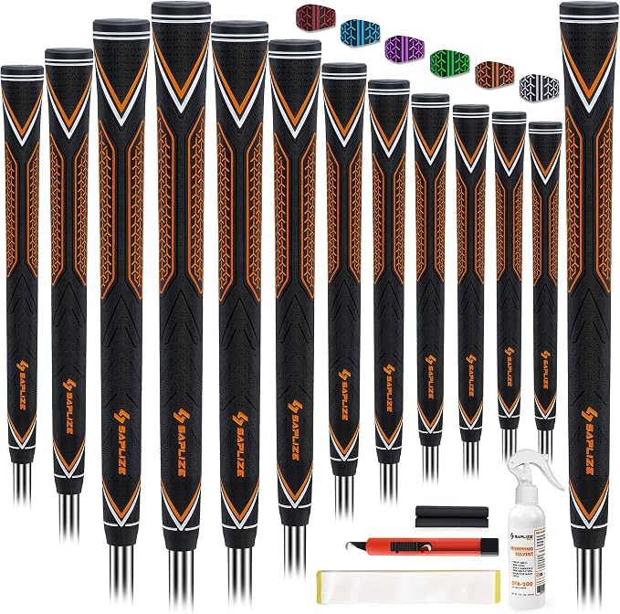 SAPLIZE High-performance Rubber Golf Grips 13 Pack, High Shock Absorption by Smartactionsmartplay