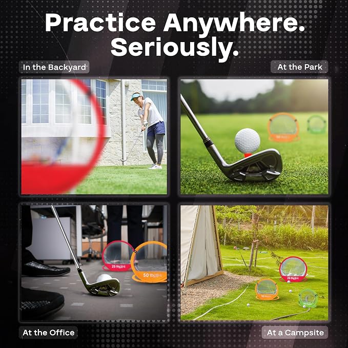 PGA Tour Golf Practice Aids by Golfgen: Premium Chipping Nets, Putting Rings - Image 6
