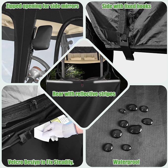10L0L Golf Cart Driving Enclosures 2 Passenger - Image 6