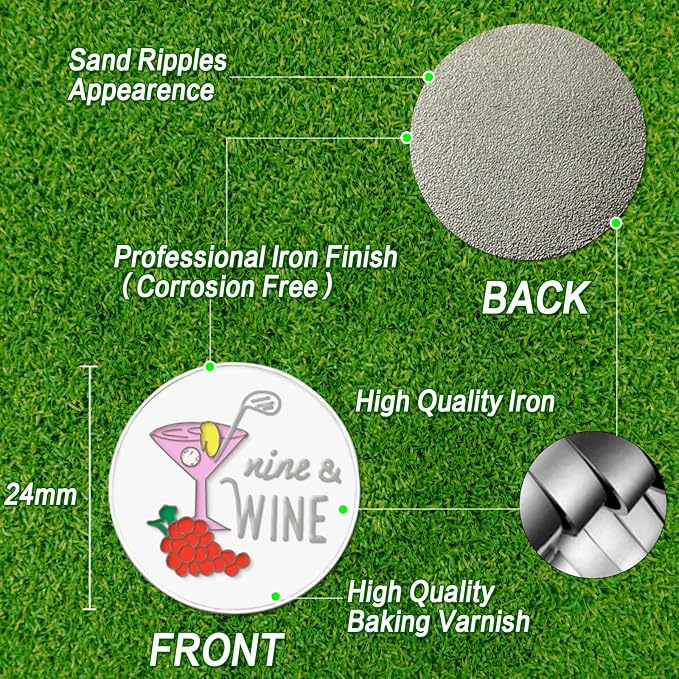 Amy Sport Golf Ball Markers Assorted Patterns Fits All Magnetic Golf Tools - Image 2