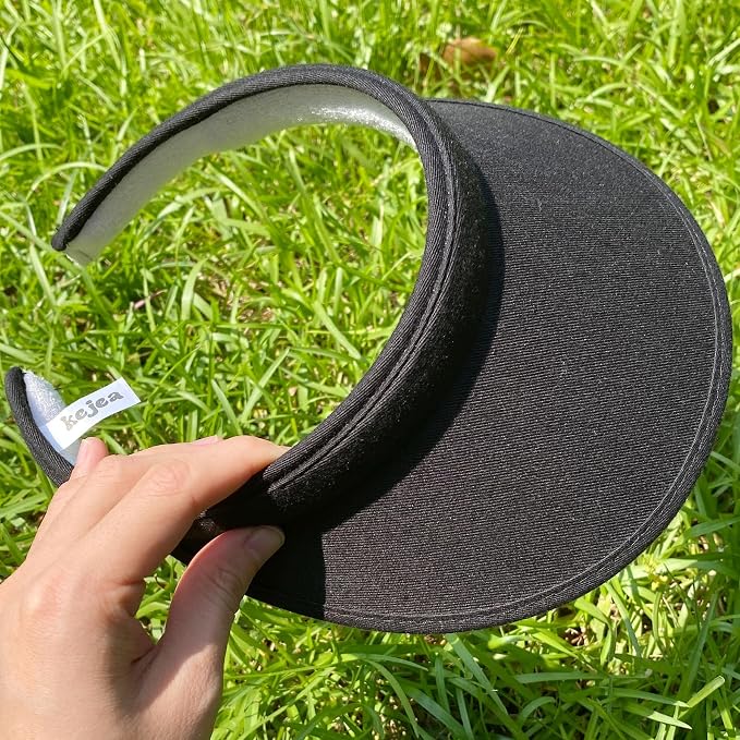 2 Pack Sun Visor Hats Women Men Clip On Wide Brim Visors Hat Outdoor Sports - Image 2
