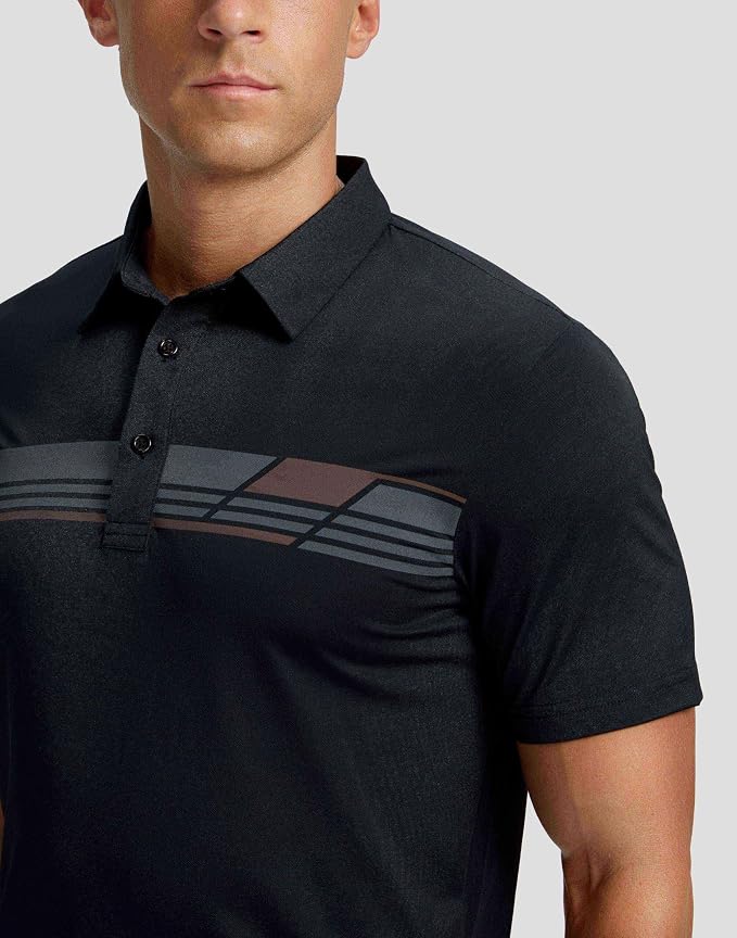 Men's Golf Shirts Dry Fit Moisture Wicking Performance Short Sleeve Collared - Image 4