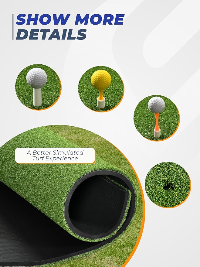 Golf Hitting Mat 5×4ft, Thickened 21/31mm Golf Practice Mat - Image 4