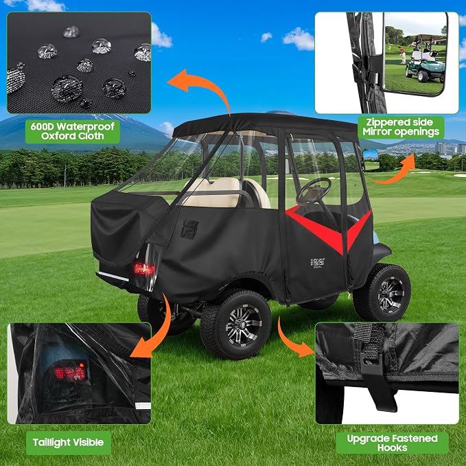 10L0L Golf Cart 4 Passenger Enclosure - Image 6