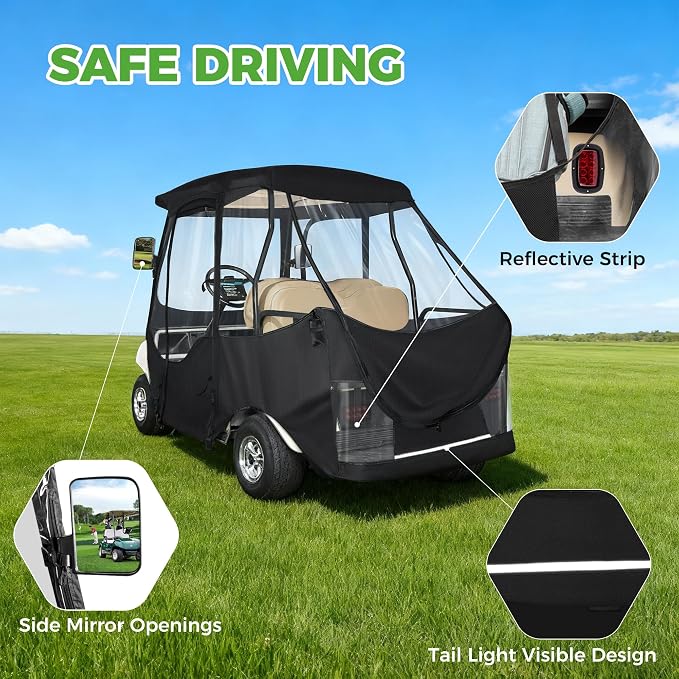 10L0L 4 Passenger Golf Cart Enclosure - Image 3