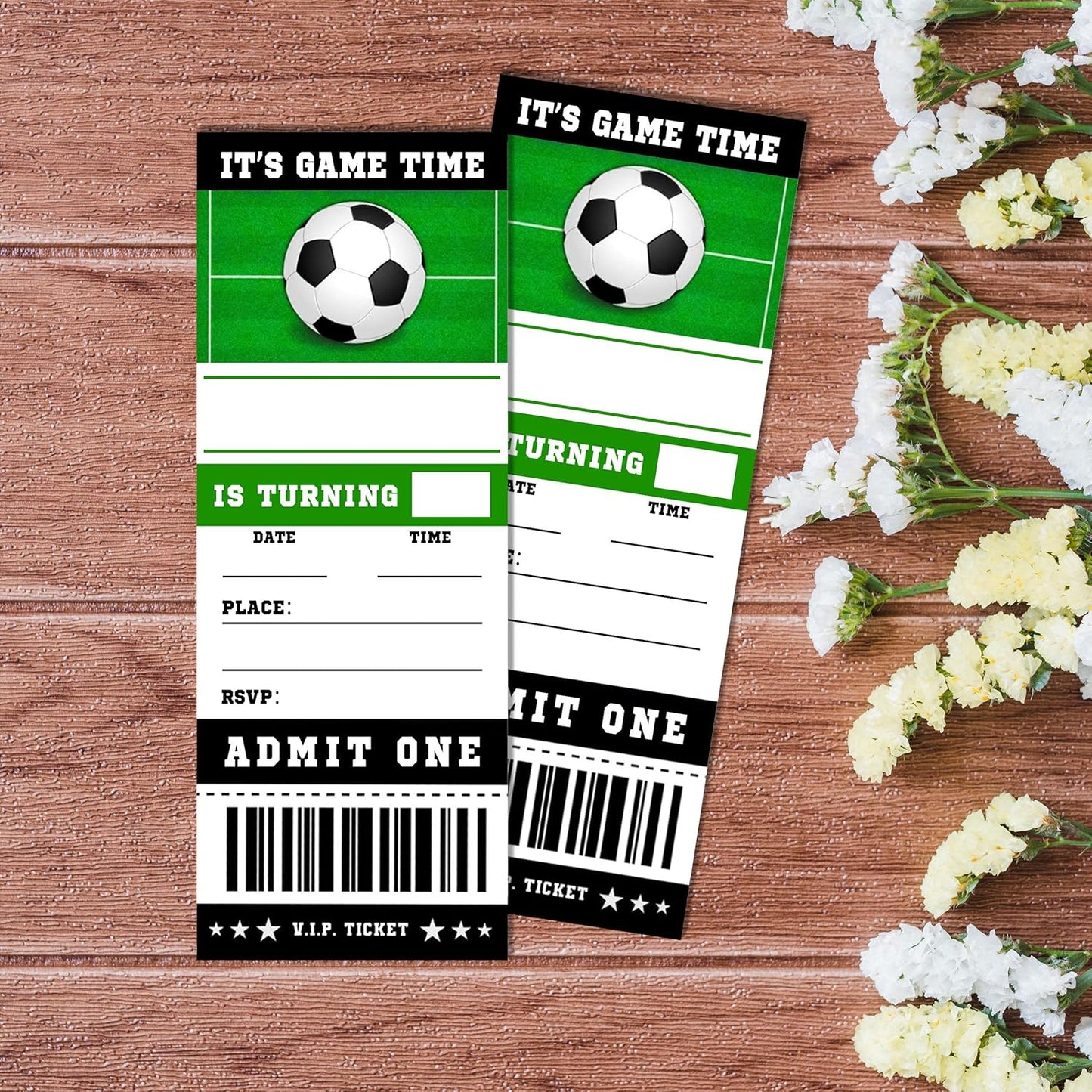 20 Football Game Ticket Invite Cards-Football Birthday Invitation with Envelopes for Teens kids Adults-Sports Birthday Cards-Party Favor & Supplies (3×8 inch)-A07