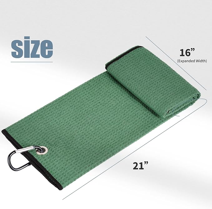 Mile High Life Tri-fold Golf Towel | Premium Microfiber Fabric | Waffle Pattern - Image 4