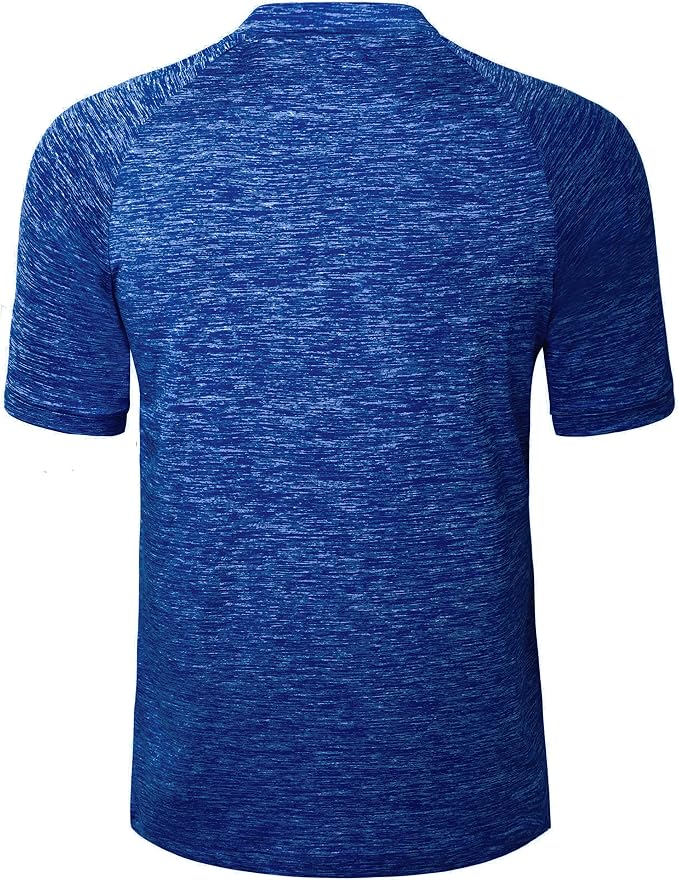 TAPULCO Mens Collarless Golf Shirts Short Sleeve Dry Fit Stretch Casual - Image 2