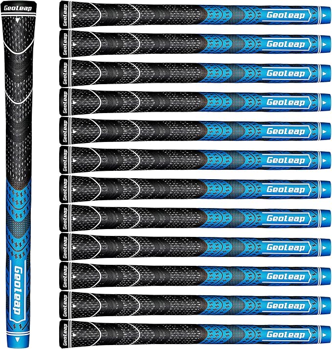 Geoleap Golf Grips Set of 13- Cord Rubber Compound Material, Hybrid Golf Club by Geoleap