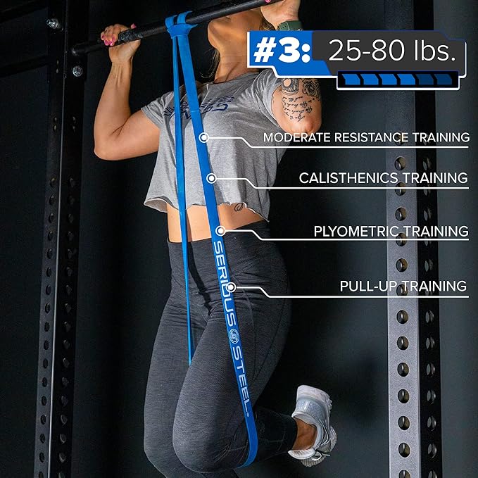 SERIOUS STEEL FITNESS Assisted 41" Pull-Up Band, Resistance & Stretch, - Image 5