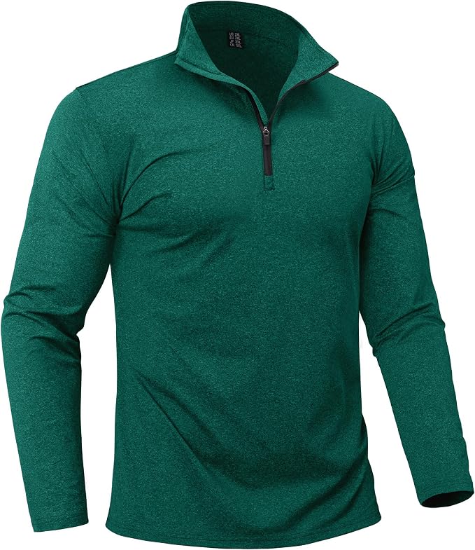 Boladeci Men's Quarter Zip Pullover Premium Fleece Lined Heather Long Sleeve by Boladeci